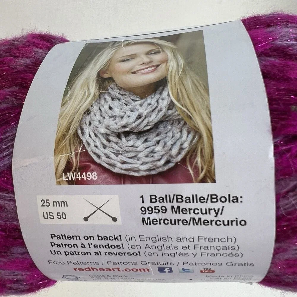 Lion Brand Mandala Yarn Bee Fair Isle Red Heart Boutique Twilight Yarn Lot 3 Mix